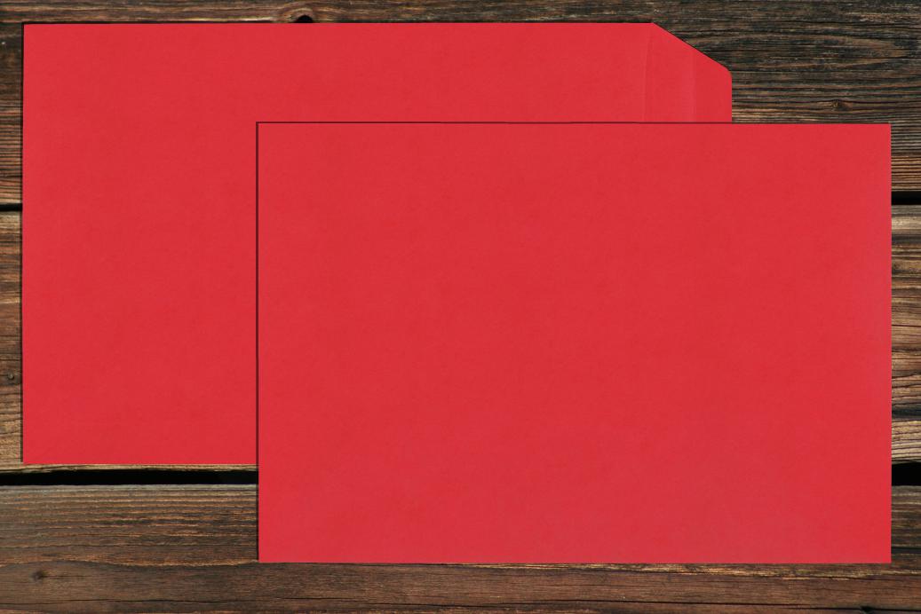 Versandtaschen 220x312 mm Nassklebend Korallenrot 120 g/qm